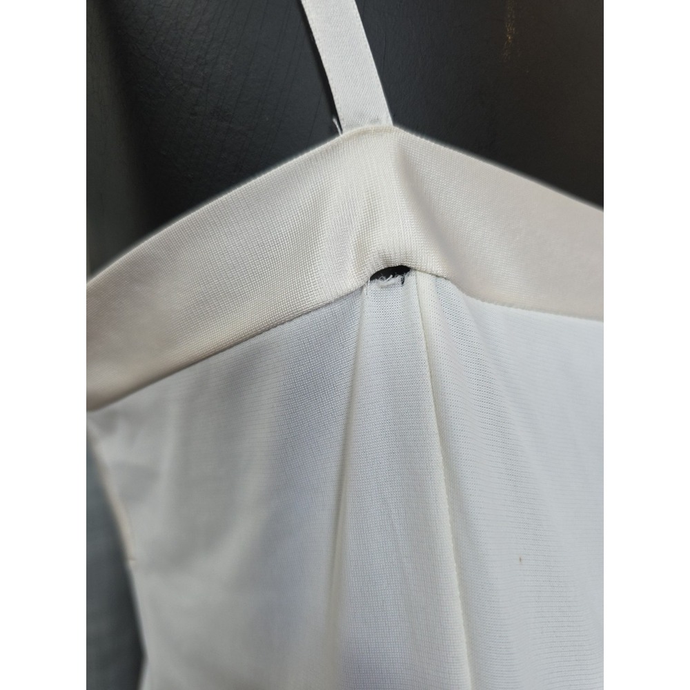 Vintage Vanity Fair Full Slip Antron III Nylon Size 34 Ivory White Fairy Prairie - Picture 5 of 14